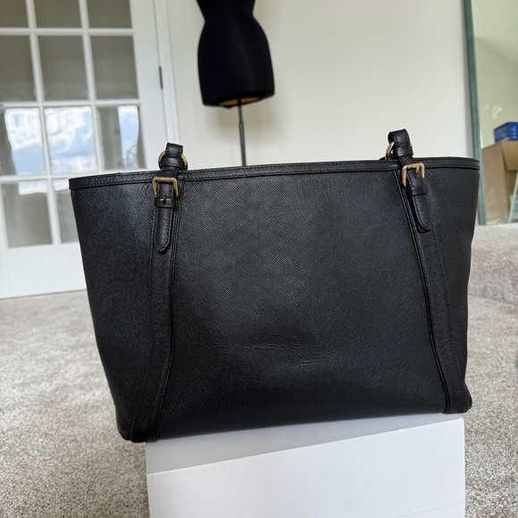 MCM Black and Gold Structured Tote Large - Picture 7 of 14